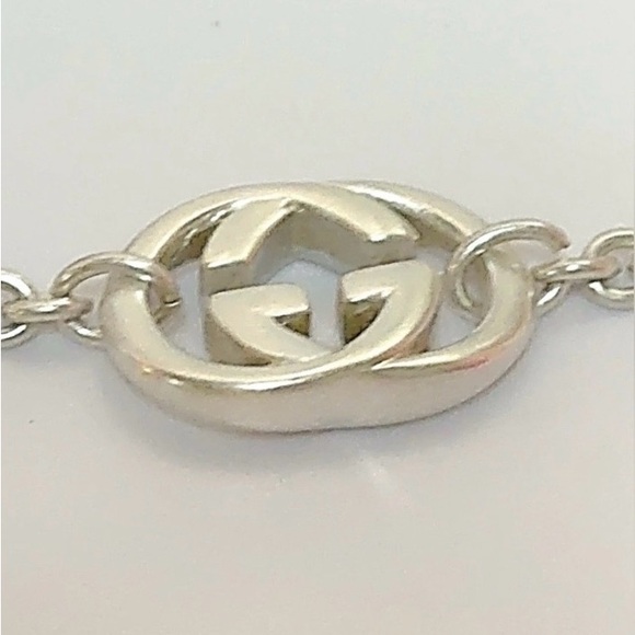GUCCI Interlocking GG Silver Ag925 Necklace - Picture 4 of 10